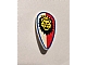 invID: 380184152 P-No: 2586p4d  Name: Minifigure, Shield Ovoid with Lion Head, Red and White Background, Blue Border Pattern