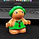 invID: 380879224 M-No: 31231pb05  Name: Duplo Figure Little Forest Friends, Female, Green Dress with Two Ladybugs (Grizzly Toadstool)