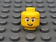 invID: 381578550 P-No: 3626pb0331  Name: Minifigure, Head Reddish Brown Eyebrows, Glasses with Light Bluish Gray Frame and White Lenses, Open Mouth Smile with Teeth Pattern