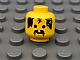 invID: 381581407 P-No: 3626bpx97  Name: Minifigure, Head Standard Grin with Black Bushy Moustache and Hair Pattern - Blocked Open Stud