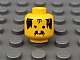 invID: 381581822 P-No: 3626bpx97  Name: Minifigure, Head Standard Grin with Black Bushy Moustache and Hair Pattern - Blocked Open Stud