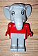 invID: 381772835 M-No: fab5b  Name: Fabuland Elephant - Edward Elephant, Light Gray Legs, Red Top and Arms
