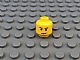 invID: 382259289 P-No: 3626cpx302  Name: Minifigure, Head Male Angry Eyebrows and Scowl, Black Chin and Left Cheek Dimples Pattern - Hollow Stud