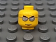 invID: 382428987 P-No: 3626bpb0193  Name: Minifigure, Head Glasses with Silver Sunglasses, Black Eyebrows Pointed, Thin Grin Pattern - Blocked Open Stud