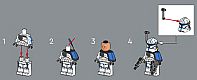 Clone Trooper Captain Rex, 501st Legion (Phase 2) - Blue Cloth Pauldron,  Rangefinder, Printed White Arms : Minifigure sw1315