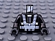 invID: 382954168 P-No: 973p52newc01  Name: Torso Space White Harness and Chest Panel with Rivets Pattern (Blacktron I), Inside with Ribs (Reissue) / Black Arms / Black Hands
