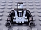 invID: 382954331 P-No: 973p52newc01  Name: Torso Space White Harness and Chest Panel with Rivets Pattern (Blacktron I), Inside with Ribs (Reissue) / Black Arms / Black Hands