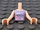 invID: 382957794 P-No: FTGpb001c01  Name: Torso Mini Doll Girl Lavender Top with Flower Pattern, Light Nougat Arms with Hands