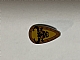 invID: 385172926 P-No: 2586p4g  Name: Minifigure, Shield Ovoid with Bull Head Black on Yellow Pattern (Printed)