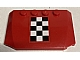 invID: 302957819 P-No: 52031pb039  Name: Wedge 4 x 6 x 2/3 Triple Curved with Checkered Flag with Red Outline Pattern (Sticker) - Set 4643