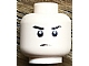 invID: 385837961 P-No: 3626bpb0402  Name: Minifigure, Head Male Stern Black Eyebrows, White Pupils and Orange Chin Dimple Pattern - Blocked Open Stud