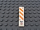 invID: 386675751 P-No: 61678pb015  Name: Slope, Curved 4 x 1 with Orange and White Diagonal Stripes Pattern (Sticker) - Set 7738