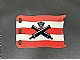 invID: 387968311 P-No: 84624  Name: Plastic Flag 7 x 4 with Crossed Cannons over Red Stripes Pattern