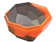 invID: 283230470 P-No: 30294pb01  Name: Rock 4 x 4 Octagonal Boulder, Bottom with Marbled Trans-Neon Orange Pattern