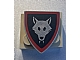 invID: 389133009 P-No: 3846p44b  Name: Minifigure, Shield Triangular  with Wolfpack Red Border around Black Background Pattern