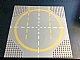 invID: 389458054 P-No: 6099px2  Name: Baseplate, Road 32 x 32 9-Stud Landing Pad with Yellow Circle, 1-way Lines Pattern