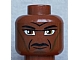 invID: 390683197 P-No: 3626bpb0328  Name: Minifigure, Head Male Forehead and Cheek Lines, Furrowed Brow Pattern (SW Clone Wars Mace) - Blocked Open Stud