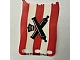 invID: 391716858 P-No: 84624  Name: Plastic Flag 7 x 4 with Crossed Cannons over Red Stripes Pattern