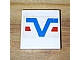 invID: 392639549 P-No: 3068pb0042  Name: Tile 2 x 2 with Blue -V- and Red Lines Pattern (Sticker) - Set 6346