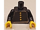 invID: 393087442 P-No: 973pb0028c01  Name: Torso Fire Uniform Four Button and Gray Belt Pattern (Sticker) / Black Arms / Yellow Hands