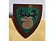 invID: 393427255 P-No: 3846p48  Name: Minifigure, Shield Triangular  with Forestmen Elk / Deer Head on Green Background Pattern