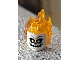 invID: 393592367 P-No: 26990pb02  Name: Minifigure, Head, Modified with Molded Trans-Orange Flaming Hair and Printed Skull with Yellow Eyes Pattern (Ghost Rider, Johnathon "Johnny" Blaze)