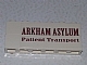 invID: 394232369 P-No: BA003pb14L  Name: Stickered Assembly 6 x 1 x 2 with 'ARKHAM ASYLUM Patient Transport' Pattern Model Left Side (Sticker) - Set 7785 - 2 Brick 1 x 6
