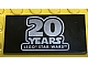 invID: 394422471 P-No: 87079pb0580  Name: Tile 2 x 4 with '20 YEARS LEGO STAR WARS' Pattern