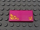 invID: 394728184 P-No: 87079pb0182  Name: Tile 2 x 4 with Yellow Paisley Shooting Stars on Magenta Background Pattern 2 (Sticker) - Set 41034