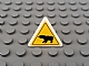 invID: 394732324 P-No: 892pb019  Name: Road Sign 2 x 2 Triangle with Clip with Black Bear Pattern (Sticker) - Set 4436