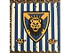 invID: 394792271 P-No: x58px1  Name: Cloth Hanging 16 x 16 with Blue Stripes and Lion Head Shield Pattern