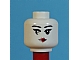 invID: 396167537 P-No: 3626bpb0536  Name: Minifigure, Head Female Black Eyebrows, Red Small Lips, White Pupils Pattern - Blocked Open Stud