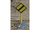 invID: 396209334 P-No: bb0131pb02c01  Name: Road Sign with Post, Diamond with Black & White Border End of Major Road Pattern, Type 1 Base