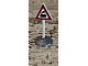 Lot ID: 396210990 P-No: 747pb03c01 Name: Road Sign with Post, Triangle with Train Engine Pattern, Type 1 Base invID: 396210990 P-No: 747pb03c01 Name: Road Sign with Post, Triangle with Train Engine Pattern, Type 1 Base