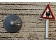 invID: 396217552 P-No: 747pb06c01  Name: Road Sign with Post, Triangle with Pedestrian Crossing 2 People Pattern, Type 1 Base