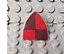 invID: 325239748 P-No: 3846px3  Name: Minifigure, Shield Triangular  with Red/Maroon Quarters Pattern