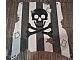 invID: 397973527 P-No: sailbb11  Name: Cloth Sail Square with Dark Gray Stripes, Skull and Crossbones Pattern, Damage Cutouts