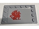 invID: 398229192 P-No: 6180pb080R  Name: Tile, Modified 4 x 6 with Studs on Edges with Red Gryphon Pattern Model Right Side (Sticker) - Set 75081