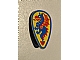invID: 398387823 P-No: 2586p4c  Name: Minifigure, Shield Ovoid with Blue and Red Dragon on Yellow Background Pattern