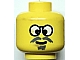 invID: 398506467 P-No: 3626bpx55  Name: Minifigure, Head Glasses with Gray Moustache, Crosseyed Pattern - Blocked Open Stud