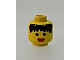 invID: 399402103 P-No: 3626bp40  Name: Minifigure, Head Female Black Hair Messy, Thick Red Lips Pattern - Blocked Open Stud