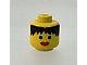 invID: 399402911 P-No: 3626apx2  Name: Minifigure, Head Female Black Hair Messy, Thick Red Lips Pattern - Solid Stud