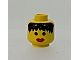 invID: 399753328 P-No: 3626bp40  Name: Minifigure, Head Female Black Hair Messy, Thick Red Lips Pattern - Blocked Open Stud
