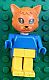 invID: 400292727 M-No: fab3i  Name: Fabuland Cat - Charlie Cat, Brown Head, Yellow Legs, Blue Top and Arms