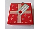 invID: 400730669 P-No: 33031pb05  Name: Container, Box 3 1/2 x 3 1/2 x 1 1/3 with Hinged Lid with Flowers Present / Gift Wrap, Ribbon, and Tag Pattern (Sticker) - Sets 3108 / 3243