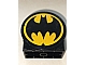 invID: 400882941 P-No: 14222pb004  Name: Duplo, Brick 1 x 2 x 2 Round Top, Cut Away Sides with Batman Logo Pattern