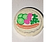 invID: 401478569 P-No: 4150pb059  Name: Tile, Round 2 x 2 with Hot Dog, Peas, Cucumber Pattern (Sticker) - Set 5895