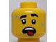 invID: 401909978 P-No: 3626cpb3224  Name: Minifigure, Head Dual Sided Black Eyebrows, Smile with Teeth, Chin Dimple / Open Mouth, Red Tongue, Sweat Drops Pattern - Hollow Stud