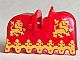 invID: 338304076 P-No: 2490px3  Name: Horse Barding, Ruffled Edge with Yellow Lions Pattern