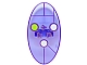 invID: 400488345 P-No: 92747pb05  Name: Minifigure, Shield Elliptical with Dimensions Keystone Symbol with 3 White and Lime Circles Pattern
